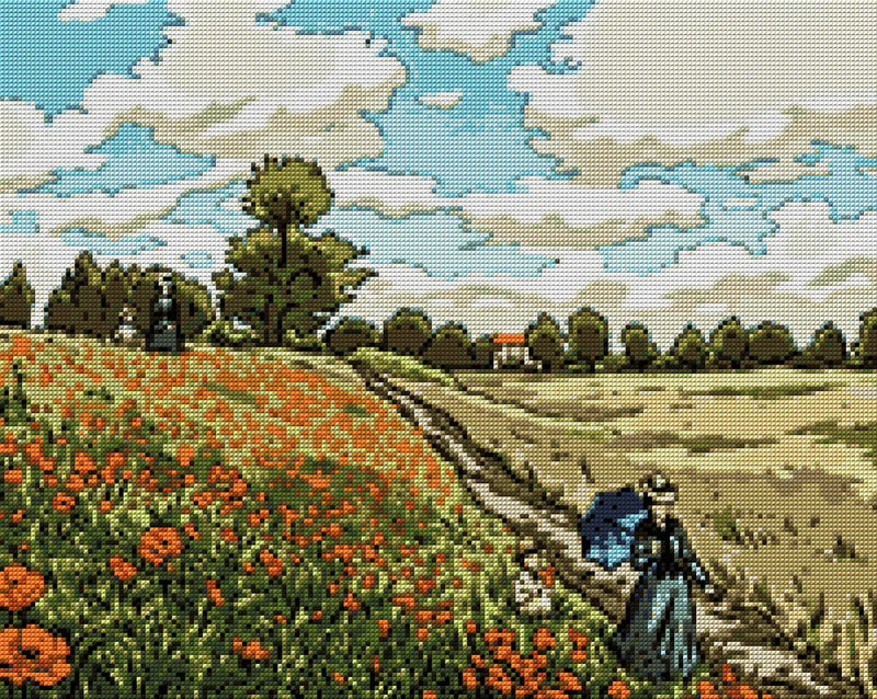 Timanttikuvio - Poppy Field Coquelicots