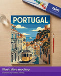 Thumbnail for Valmiin numeromaalauksen havainnekuva - Portugal Travel Poster 40x50cm