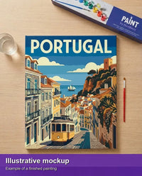 Thumbnail for Valmiin numeromaalauksen havainnekuva - Portugal Travel Poster 40x50cm