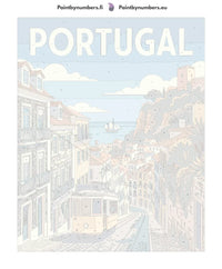Thumbnail for Numeroitu kangas - Portugal Travel Poster 40x50cm