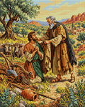 Thumbnail for Prophet Blessing the Farmer, 40x50 cm timanttimaalaus – koko kuvion esikatselu ilman lähikuvaa