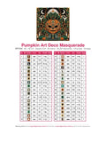 Thumbnail for Pumpkin Art Deco Masquerade timanttimaalauksen värikartta – 36 DMC-väriä