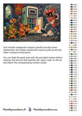 Thumbnail for Värikartta ja ohjeet - Pumpkin Wizards and Robot Can 80x120cm