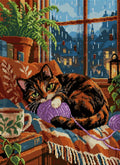 Thumbnail for Purl beside the Rainy Window, 40x55 cm timanttimaalaus – koko kuvion esikatselu ilman lähikuvaa