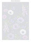 Thumbnail for Numeroitu kangas - Purple Flowers and Blue Butterflies 50x70cm