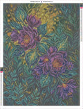 Thumbnail for Purple Foliage timanttimaalauksen liimapintainen canvas 60x80cm