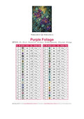Thumbnail for Purple Foliage timanttimaalauksen värikartta – 40 DMC-väriä