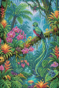 Thumbnail for Quetzal Bird in Enchanted Jungle, 40x60 cm timanttimaalaus – lopullisen kuvion esikatselu