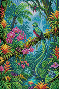 Thumbnail for Quetzal Bird in Enchanted Jungle, 40x60 cm timanttimaalaus – koko kuvion esikatselu ilman lähikuvaa