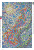 Thumbnail for Radiant Phoenix in Fantasy Landscape timanttimaalauksen liimapintainen canvas 40x60cm