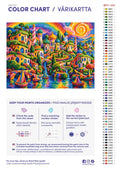 Thumbnail for Numeromaalaus: Värikartta ja ohjeet - Rainbow Hill Town 80x60cm