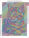 Thumbnail for Rainbow Kitten timanttimaalauksen liimapintainen canvas 30x40cm