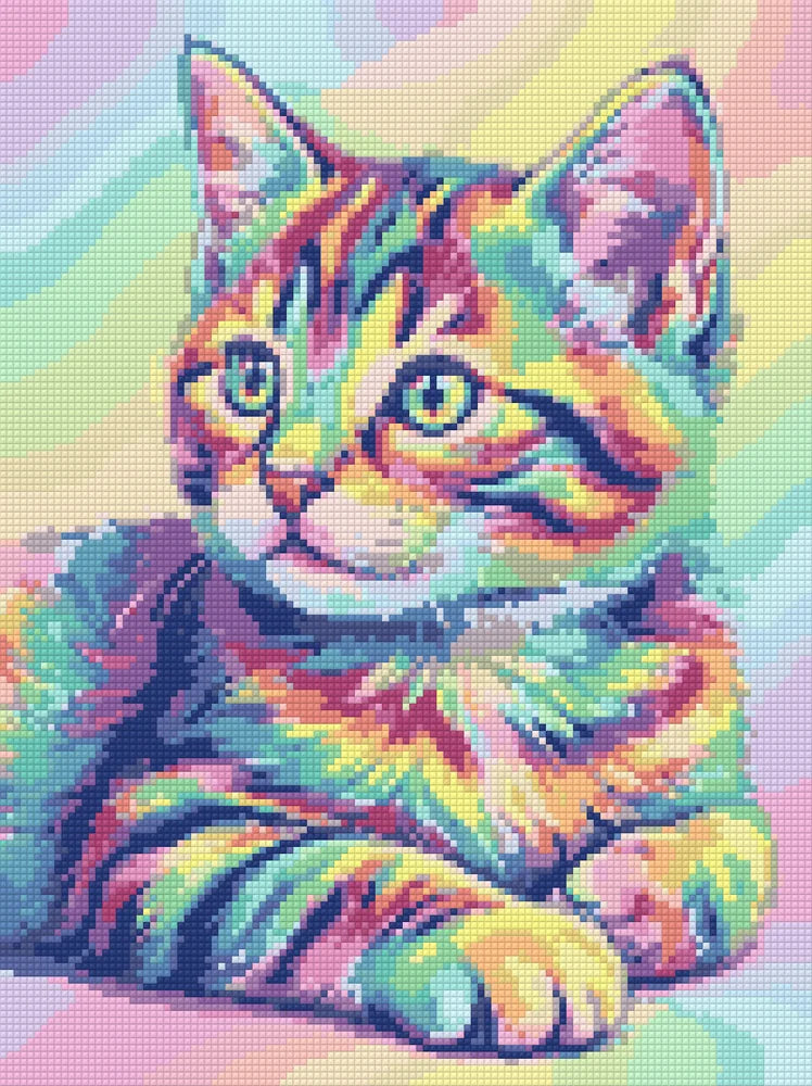 Timanttikuvio - Rainbow Kitten