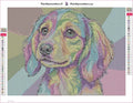 Thumbnail for Rainbow Puppy timanttimaalauksen liimapintainen canvas 40x30cm