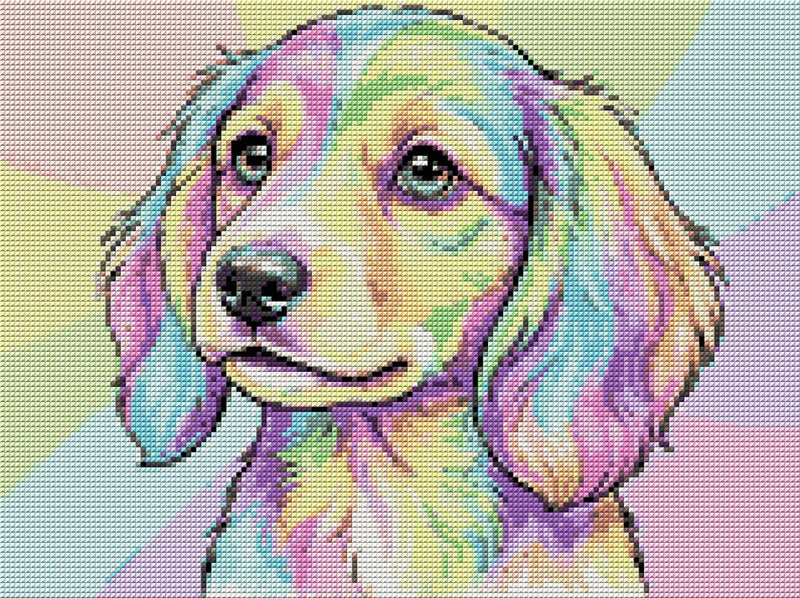 Timanttikuvio - Rainbow Puppy