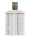 Thumbnail for Rainforest Orchid Canopy timanttimaalauksen värikartta – 60 DMC-väriä