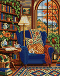 Thumbnail for Reading Nook, 40x50 cm timanttimaalaus – koko kuvion esikatselu ilman lähikuvaa