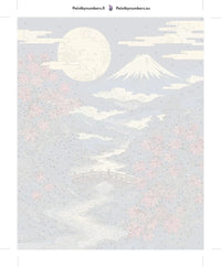 Thumbnail for Numeroitu kangas - Red Maple Bridge Landscape 40x50cm