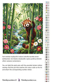 Thumbnail for Värikartta ja ohjeet - Red Panda in Bamboo 40x50cm