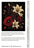 Thumbnail for Värikartta ja ohjeet - Red Poppies and White Lilies 40x50cm