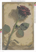 Thumbnail for Red Rose on Paper timanttimaalauksen liimapintainen canvas 40x60cm
