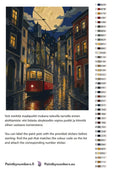 Thumbnail for Värikartta ja ohjeet - Red Tram at Night 40x50cm