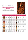 Thumbnail for Regal African Woman Portrait timanttimaalauksen värikartta – 26 DMC-väriä