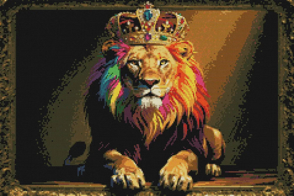 Timanttikuvio - Regal Lion