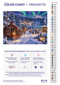 Thumbnail for Numeromaalaus: Värikartta ja ohjeet - Reindeer Sleigh under the Northern Lights 80x60cm
