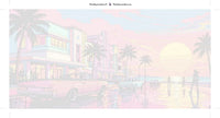 Thumbnail for Numeroitu kangas - Retro Cars on Beach Avenue 80x40cm