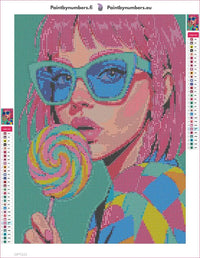 Thumbnail for Retro Pop timanttimaalauksen liimapintainen canvas 30x40cm