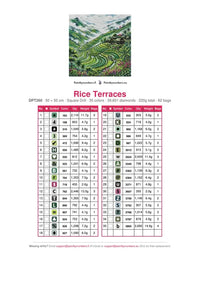 Thumbnail for Rice Terraces timanttimaalauksen värikartta – 35 DMC-väriä