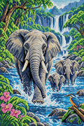 Thumbnail for River Crossing of the Giants, 40x60 cm timanttimaalaus – koko kuvion esikatselu ilman lähikuvaa