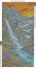 Thumbnail for River Rocks timanttimaalauksen liimapintainen canvas 40x80cm