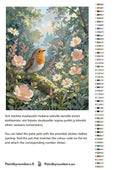 Thumbnail for Värikartta ja ohjeet - Robin on Flowering Branch 40x50cm