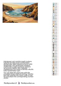 Thumbnail for Värikartta ja ohjeet - Rocky Cove at Sunset 70x40cm