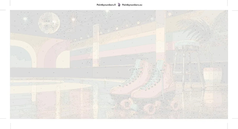 Numeroitu kangas - Roller Skates at Rink 80x40cm