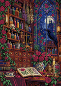 Thumbnail for Rose Apothecary at Midnight, 50x70 cm timanttimaalaus – koko kuvion esikatselu ilman lähikuvaa