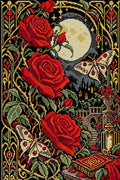 Thumbnail for Rose Moon in Black Velvet, 40x60 cm timanttimaalaus – koko kuvion esikatselu ilman lähikuvaa