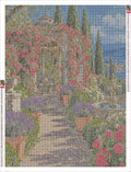 Thumbnail for Rose Pavilion Afternoon timanttimaalauksen liimapintainen canvas 60x80cm