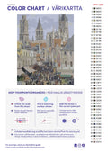Thumbnail for Paint by numbers color chart - Rouen Cathedral Facade - väriluettelo ja ohjeet