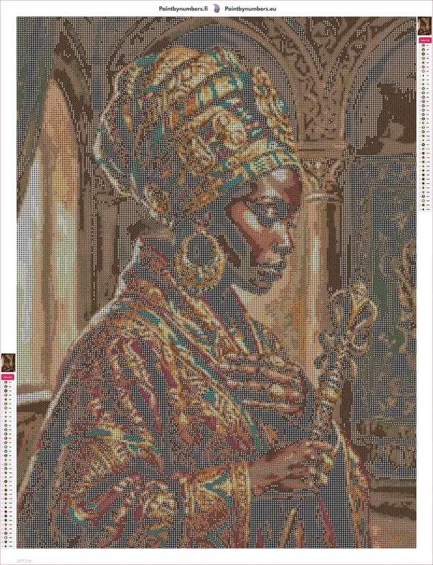 Royal Portrait timanttimaalauksen liimapintainen canvas 60x80cm