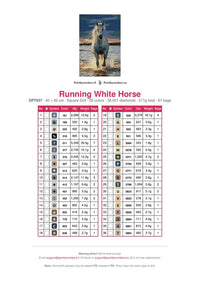 Thumbnail for Running White Horse timanttimaalauksen värikartta – 36 DMC-väriä