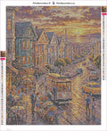 Thumbnail for San Francisco Evening timanttimaalauksen liimapintainen canvas 40x50cm