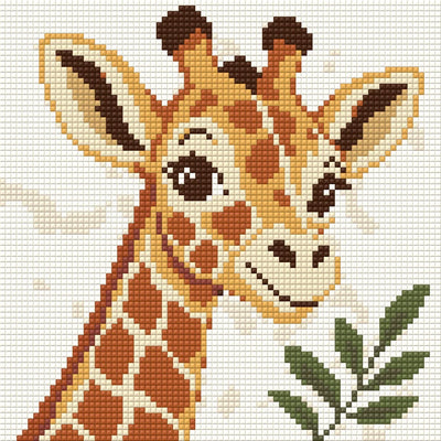 Savanna Baby, 20x20 cm timanttimaalaus – lopullisen kuvion esikatselu