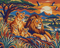 Thumbnail for Savanna Family Tapestry, 50x40 cm timanttimaalaus – koko kuvion esikatselu ilman lähikuvaa