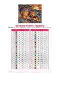 Thumbnail for Savanna Family Tapestry timanttimaalauksen värikartta – 36 DMC-väriä