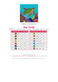 Thumbnail for Sea Turtle timanttimaalauksen värikartta – 14 DMC-väriä
