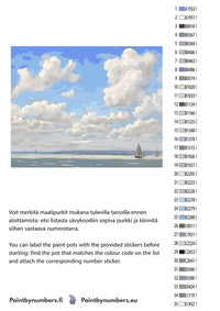 Thumbnail for Värikartta ja ohjeet - Seascape with Open Sky 50x40cm
