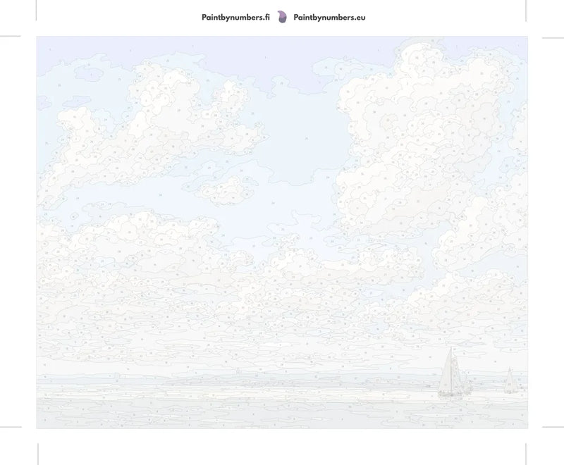 Numeroitu kangas - Seascape with Open Sky 50x40cm